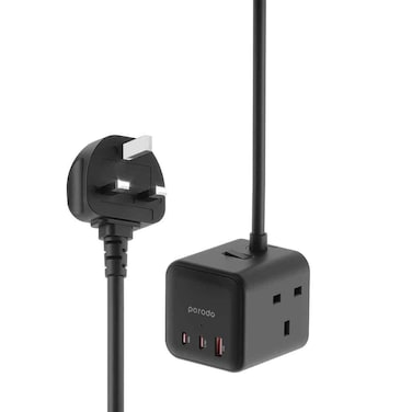 Porodo 3250W Multi-Port GaN Power Cube Charger - Black