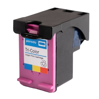 Porodo Tri-Color 62 Ink Cartridge, High-Yield Design, Vibrant Color Accuracy, Compatible with Porodo Printers, Cost-Effective for Home &amp; Office Use, Black
