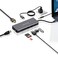 PORODO 9in1 USB-C Hub, Type-C PD 100W, HDMI, Ethernet, USB, SD Card, 3.5mm AUX - Grey