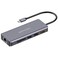 PORODO 9in1 USB-C Hub, Type-C PD 100W, HDMI, Ethernet, USB, SD Card, 3.5mm AUX - Grey