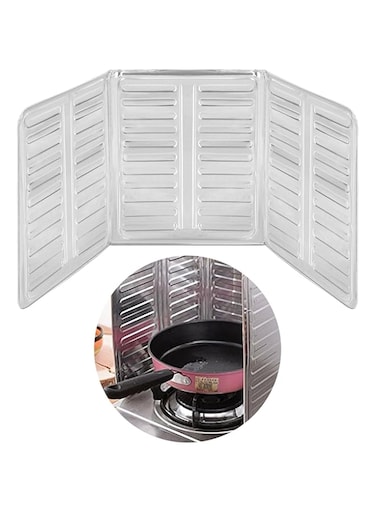 Anti Splatter Shield Guard, Cooking Frying Pan Oil Splash Screen Kitchen Cover Gas Stove Anti Splatter Shield Guard Protects Skin from Burns Keeps Kitchen Clean Printing Vegetables