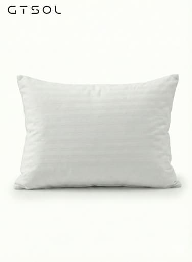 Hotel-Style Sleeping Pillow &acirc;&euro;&ldquo; Soft Fluffy Microfiber, Hypoallergenic, Stripe Design, Back &amp; Neck Support (1 Piece)