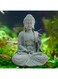 livelyfish Fish Tank Buddha Statue Handmade Japanese Aquarium Decoration Heavy-Duty Peace Hand Meditation Buda Sculpture for Aquarium Fish Tank Home Decor, Large-B