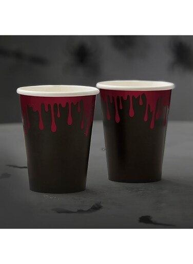 Ginger Ray Blood Drip Cups- Metallic Ink