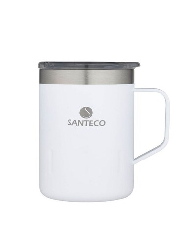 Kemi II Mug 350ml - Stylish Stainless Steel Travel Mug, Insulated Water Bottle for Hot &amp; Cold Drinks, Ideal for Home &amp; Office Use - Milk White