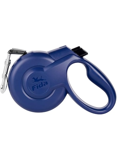 Fida Heavy Duty Retractable Dog Leash For Large Dog Up To 110Lbs/50Kg, Styleash Ufo Series, 16Ft Tape Blue Large
