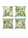 of 4 Waterproof Decorative Throw Pillow Covers Ideal For Outdoor Patio and Living Room 18x18 Inches Featuring Tropical Plants and Pineapple Design