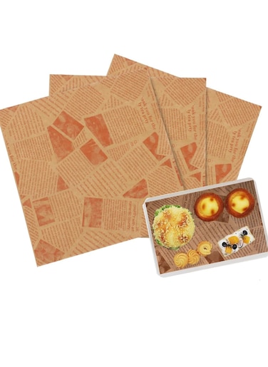 Parchment Paper,100 Sheets Food Wrap Papers Sandwich Burger Wrappers，Basket Liners Food Picnic Paper Greaseproof Deli Wrapping Sheets，Square Baking Parchments Non-Stick Wrapping Tissue