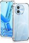 Vivo Y38 Case, for Vivo Y38 Phone Case Clear, Reinforced Corners Scratch Resistant TPU Rubber Soft Silicone Protective Cover for Vivo Y38 5G 2024 (Crystal Clear)