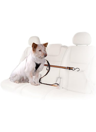 Kurgo Auto Zipline for Dogs, Adjustable Dog Safety Belt Leash, Pet Seat Belt Tether, Reduce Distracted Driving, Includes Dog Leash &amp; Carabiner Clips, 6 feet