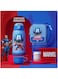 Kids Bottle for School Stainless Steel Insulated Water Bottle with Straw Children Cup 2 in1 Water Flask with Carrier Holder Shoulder Strap Spare Cover Lid 550ml (Captain America)
