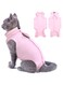 Cat Recovery Suit for Abdominal Wounds or Skin Diseases, Professional Breathable Surgical Recovery Suit, After Surgery Wear Anti Licking Wounds,E-collar Alternative for Cats and Dogs (M-Pink)