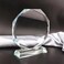 Classic octagonal shaped crystal trophy