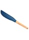 Beech Wood Handle Silicone Spatula Blue/Brown Color 30X3.9X1.8 Cm