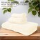 Hotel Linen Klub LUXURY PACK of 3 Bathroom Towel Sets -100% Cotton 650 GSM Terry Dobby Border Ring Spun -Super Soft,Quick Dry,Highly Absorbent,Bath Towel,Hand Towel and Face Towel,Cream