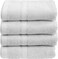 Hotel Linen Klub 4-Piece Hand Towel Set - Premium Cotton Terry, Luxurious Ringspun, 480 GSM Highly Absorbent and Quick Dry for Spa-Like Comfort, Size: 40 x 70 cm, White