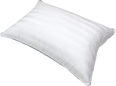 Hotel Linen Klub Cotton Sateen Pillow with Elegant Single Piping - 500 Thread Count Fabric Cover, Size: 50 x 75 cm Soft White for Ultimate Luxury, Comfort, and Support for a Restful Night's Sleep