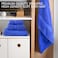 Hotel Linen Klub LUXURY PACK of 4 Bathroom Towel Sets - 100% Cotton 650 GSM Terry Dobby Border Ring Spun - Super Soft,Quick Dry,Highly Absorbent,Bathroom Towel Set with 900GSM Bath Mat,Royal Blue