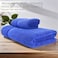 Hotel Linen Klub LUXURY PACK of 2 Bath and Hand Towel Set - 100% Cotton 650 GSM Terry Dobby Border Ring Spun - Super Soft,Quick Dry,Highly Absorbent,Royal Blue