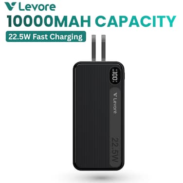 LEVORE 10000mAh 22.5w Built in Cable Power bank- LP515