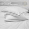 Hotel Linen Klub Pack of 2 Soft Microfiber Pillows (85 GSM) with 1 cm Stripe and Single Piping, White (50 x 90 cm), 2400 grams/pack, King