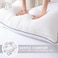 Hotel Linen Klub Pack of 2 Soft Microfiber Pillows (85 GSM) with 1 cm Stripe and Single Piping, White (50 x 90 cm), 2400 grams/pack, King