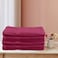 Princess Hotel Linen Klub 4-Piece Bath Towel Set - Premium Cotton Terry, Luxurious Ringspun, 480 GSM Highly Absorbent and Quick Dry for Spa-Like Comfort, Size: 70 x 140 cm, Fuchsia Pink