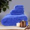 Hotel Linen Klub LUXURY PACK of 3 Bathroom Towel Sets -100% Cotton 650 GSM Terry Dobby Border Ring Spun -Super Soft,Quick Dry,Highly Absorbent,Bath Towel,Hand Towel and Face Towel,Royal Blue