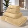 Hotel Linen Klub LUXURY PACK of 4 Bathroom Towel Sets - 100% Cotton 650 GSM Terry Dobby Border Ring Spun - Super Soft,Quick Dry,Highly Absorbent,Bathroom Towel Set with 900GSM Bath Mat,Beige