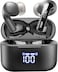 TOZO T20 Wireless Earbuds Bluetooth Headphones 48.5 Hrs Playtime with LED Digital Display, IPX8 Waterproof, Dual Mic Call Noise Cancelling 10mm Broad Range Speakers with Wireless Charging Case Black