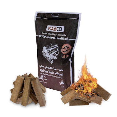 Kiln Dried African Teak Fire Wood 32L~15Kg, Hardwood log Ready to Burn, Firewood log best for Fire Pits, Pizza Ovens, Outdoor Cooking and Grilling, Premium Quality: 100% Natural Solid Wood