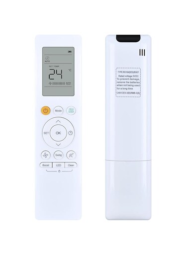 WDZP Replace AC Remote Control Fit for Midea RG10A-BGEF RG10A(B2S)/BGEF RG10L1(2HS)/BGEF RG10A/BGEF Air Conditioner