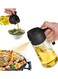 Oil Spray Bottle 2 in 1 Oil Dispenser &amp; Sprayer (16oz / 470ml) for Cooking, Salad, BBQ - Olive Oil Spray Bottle Large Capacity for Kitchen, Air Fryer, Baking, Grilling - with Handle (Black)