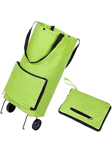 Collapsible Folding Shopping Cart Trolley Rolling Bag with Wheel