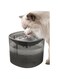 Coodipet Cat Water Fountain For Drinking: 2L Automatic Dog Bowl Indoor - Electric Pet Running Water Dispenser - Small Animal Water Tank Super Silent - Kitten Waterfall Fountain Supplies - Grey