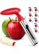 Zulay Kitchen Premium Apple Corer - Easy to Use Durable Apple Corer Remover for Pears, Bell Peppers, Fuji, Honeycrisp, Gala and Pink Lady Apples - Stainless Steel Best Gadgets Cupcake Corer - Red