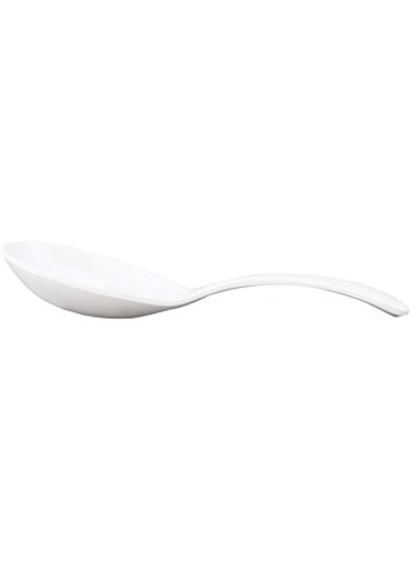 Shallow Round Serving Spoon - 25CM- White (MCS-5015-WH)