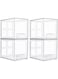 Vtopmart 4 Pack Stackable Storage Drawers, 6.6''Tall Acrylic Bathroom Makeup Organizers, Clear Plastic Bins For Vanity, Undersink, Kitchen Cabinet, Pantry Organization