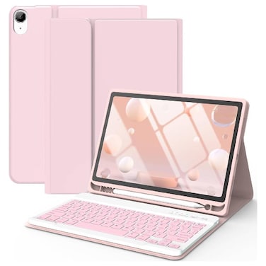 ZOOMEE Case for iPad Air 11-inch M3/M2/Air 5th/ 4th Generation- Detachable Bluetooth Keyboard Case with Pencil Holder - Flip Stand Cover for iPad Air 11"(2025&amp;2024) /Air 5 2022/Air 4 2020/Pro 11 1st