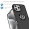 Iphone 16 Plus Case Cover Metal Ring Holder Grip Kickstand Car Magnetic Mount Shockproof Matte Hard Back Bumper Case for Iphone 16 Plus 5G 2024 Blue
