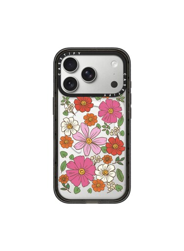 Casetify IMPACT Case w/ Magsafe for Apple iPhone 17 Pro 6.3" 2025   8.2-Ft Drop Protection, Fashion Cover, Instagrammable, Slim Lightweight, Eco-Friendly, Wireless Charging - Garden Florals/Black