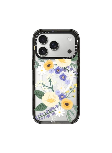 Casetify IMPACT Case w/ Magsafe for Apple iPhone 17 Pro 6.3" 2025   8.2-Ft Drop Protection, Fashion Cover, Instagrammable, Slim Lightweight, Eco-Friendly, Wireless Charging - Veronica Floral/Black