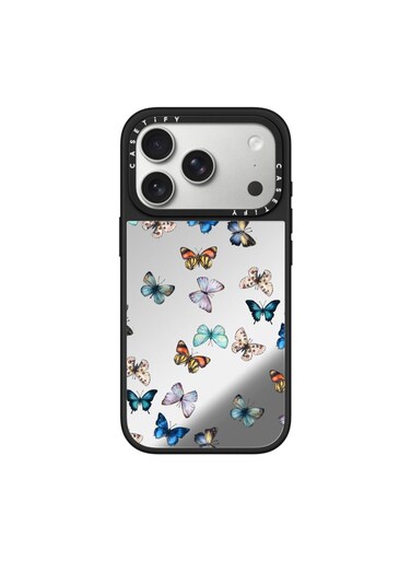 Casetify MIRROR Case w/ Magsafe for Apple iPhone 17 Pro 6.3" 2025   4.9-Ft Drop Protection, Fashion Cover, Instagrammable, Slim Lightweight, Eco-Friendly, Wireless Charging - Butterfly/Black