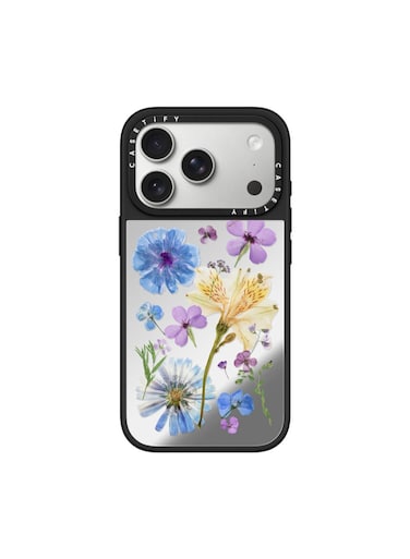 Casetify MIRROR Case w/ Magsafe for Apple iPhone 17 Pro 6.3" 2025   4.9-Ft Drop Protection, Fashion Cover, Instagrammable, Slim Lightweight, Eco-Friendly, Wireless Charging - Floral/Black