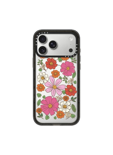 Casetify IMPACT Case w/ Magsafe for Apple iPhone 17 Pro Max 6.9" 2025   8.2-Ft Drop Protection, Fashion Cover, Instagrammable, Slim Lightweight, Eco-Friendly, Wireless Charging - Garden Florals/Black