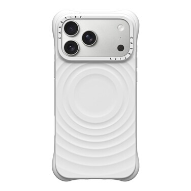 CASETiFY iPhone 18 Pro Max The Ripple Case   MagSafe Compatible, 6.6-Ft Drop Protection, Premium Soft-Touch Silicone, Anti-Static Coating, Raised Screen &amp; Camera Edges, Slim Grip - White