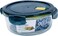 Borosilicate Glass Round Food Saver Food Storage Container Lunchbox with 900ml Capacity, Openable and Secure Air Vent, Silicone Seal, Plastic Lid