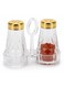 Luxury Acrylic Cruet Set with Gold Finish &acirc;&euro;&ldquo; Elegant Oil &amp; Vinegar Dispensers for Dining Table