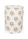 VAIVUSTO Round Laundry Basket, Waterproof Canvas Large Clothes Basket Laundry Hamper with Handles Kids Nursery Hamper for Kids Room,Toy Storage(lion)
