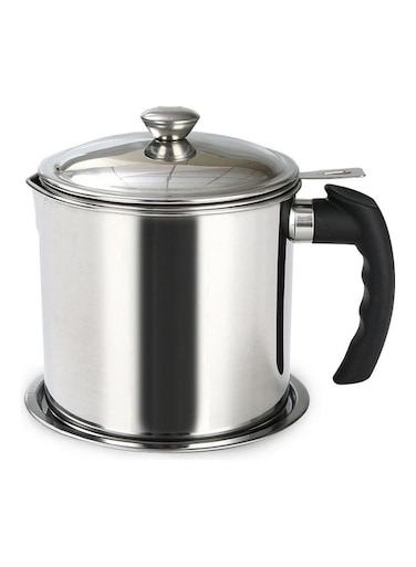 Oil Storage Container with Fine Mesh silver 17.00 x 14.50 x 16.50cm